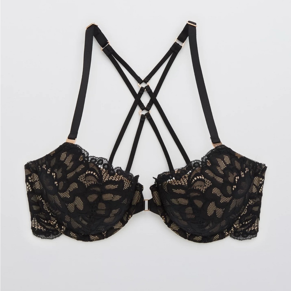 Aerie Real Power Balconette Lightly Lined New Blooms Lace Bra Size 32C